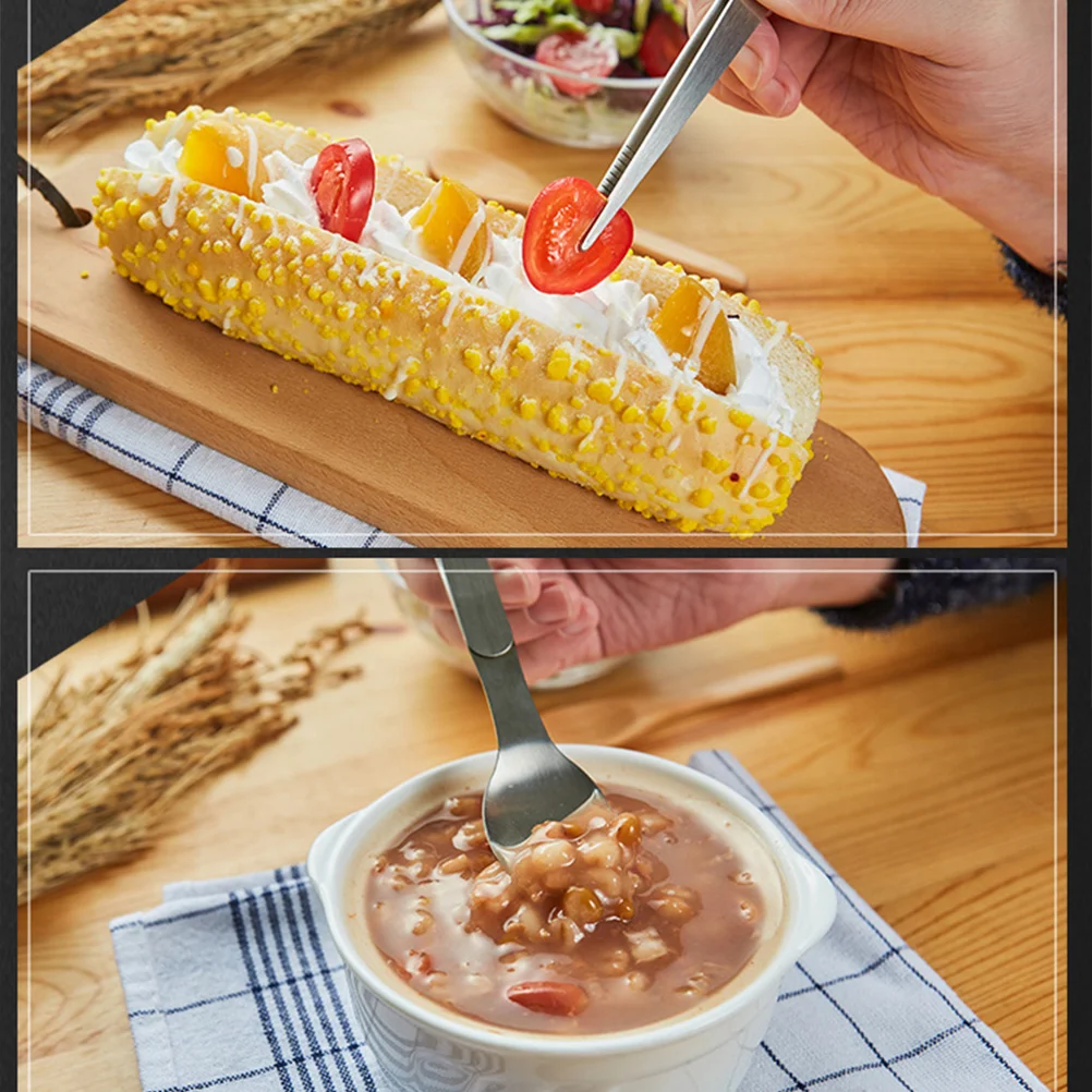 Ложка для теста на вкус из нержавеющей стали мини-дегустация палочки еды щипцы