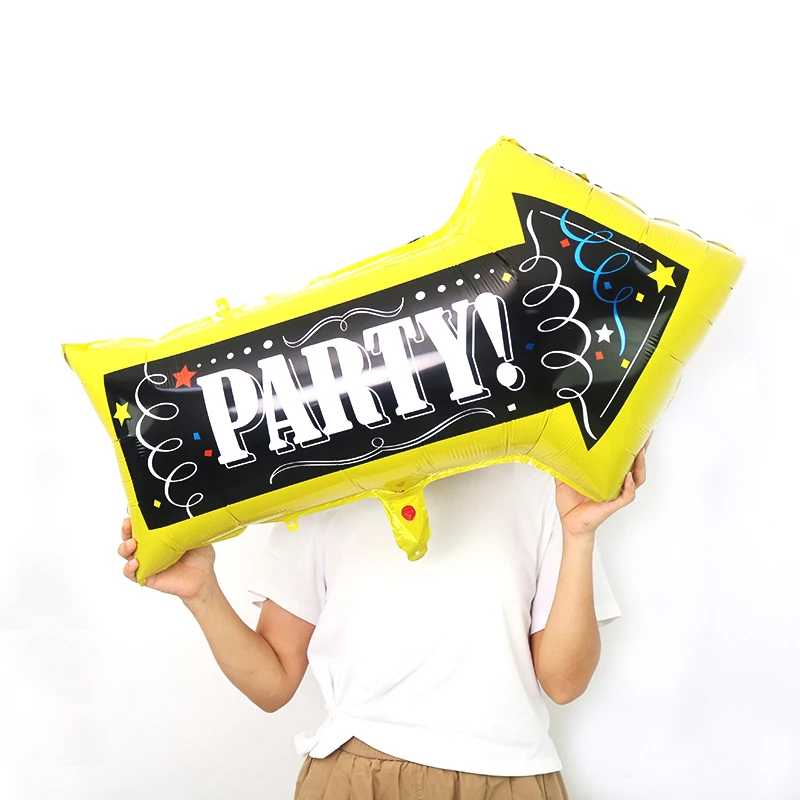 

10pcs/lot 82*50cm New Birthday Party Party Instruction Arrow Aluminum Foil Balloon Wedding Party Professional Party Use Ballon