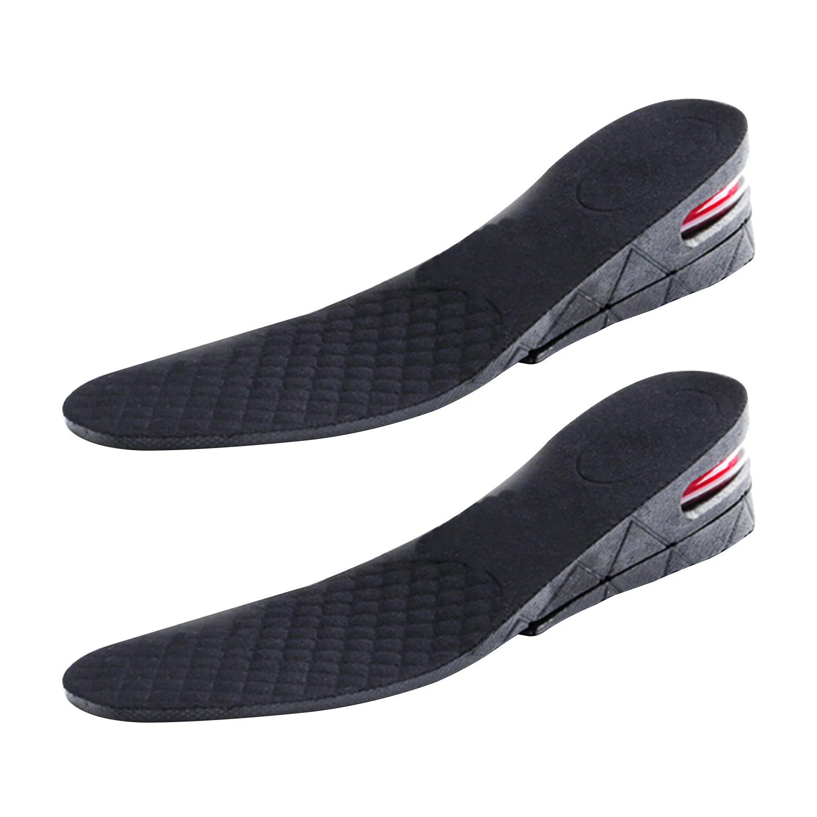 

1pair Women Men Shoe Lift Inner Pad Non Slip Breathable Multi Holes Daily Elevated Odor Resistant 2 Layer Height Increase Insole
