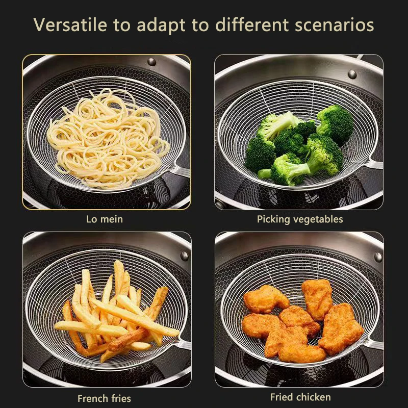 Шумер с прорезями ложка из нержавеющей стали термостойкая ручка корзина для