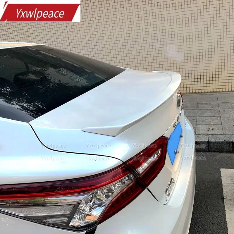 

For Toyota Camry 2018 2019 2020 2021 Rear Spoiler High Quality ABS Material Primer Color Trunk Spoiler Car Trunk Wing Trim