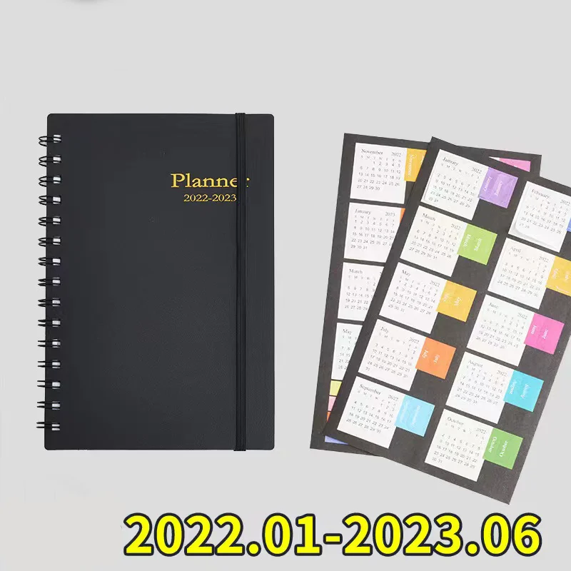 

English Daily Weekly Monthly Planner Agenda Notebook SketchbookGoals Habit Schedules 2021 2022 Notepad Office School Supplies