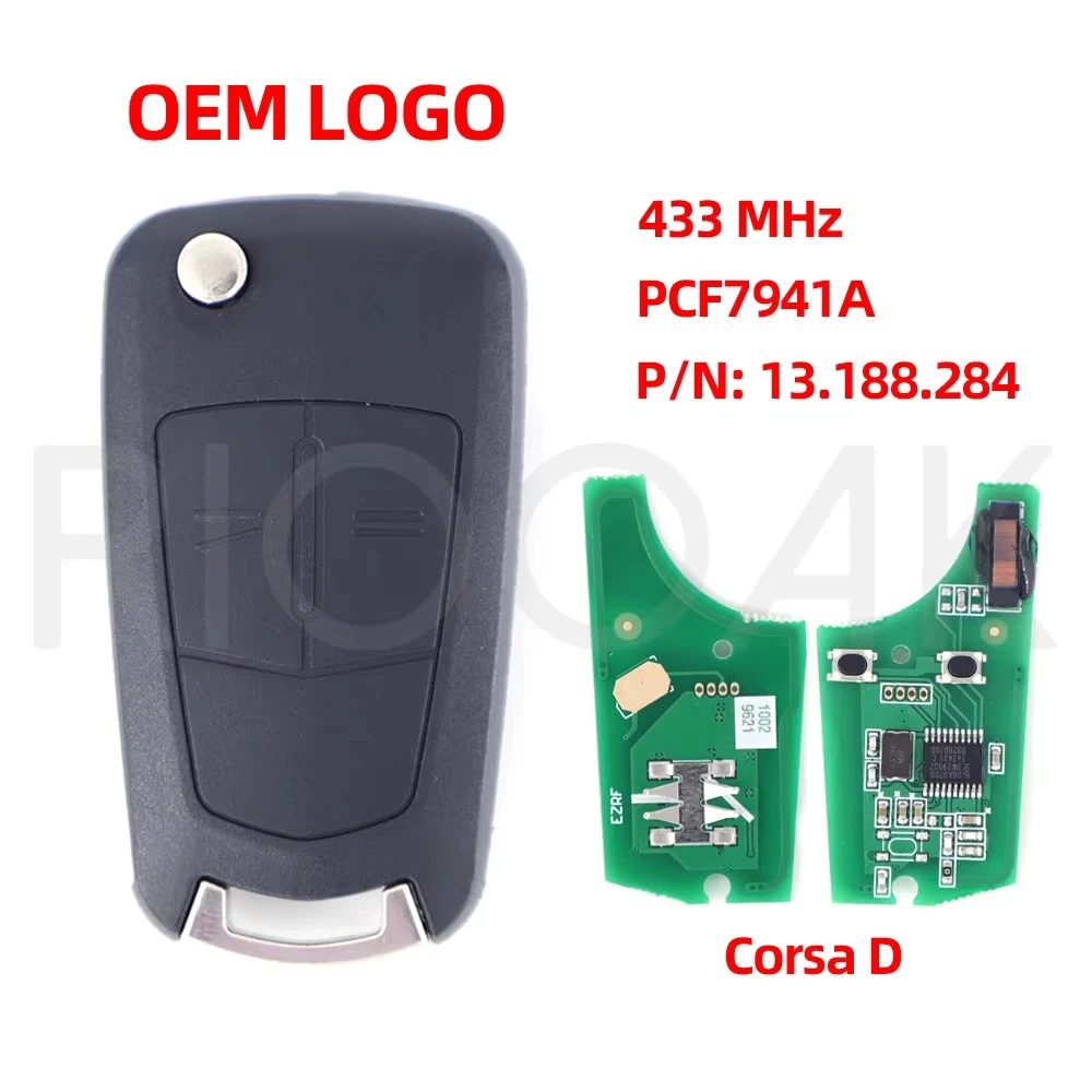 

Для Opel Vauxhall Corsa D G4 Astra H Vectra C 736-743-A дистанционный флип-ключ автомобиля PCF7941A чип 433 МГц