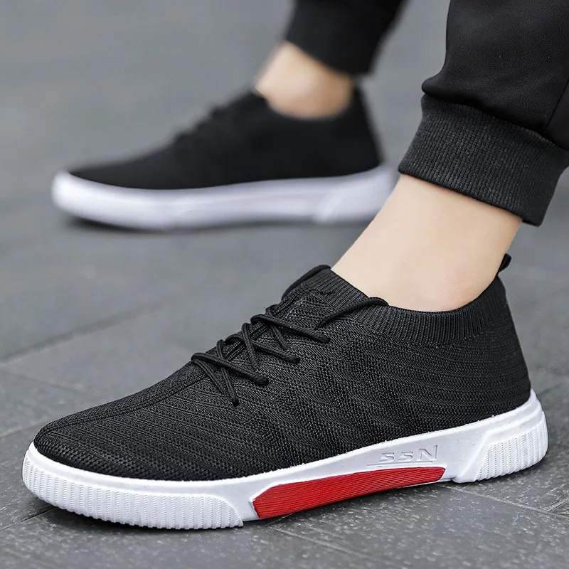 

Hot Sale Ultralight Comfortable Casual Shoes for Men Spring Summer Mesh Shoes Men Sock Mouth Walking Sneakers Mens Sport Shoes