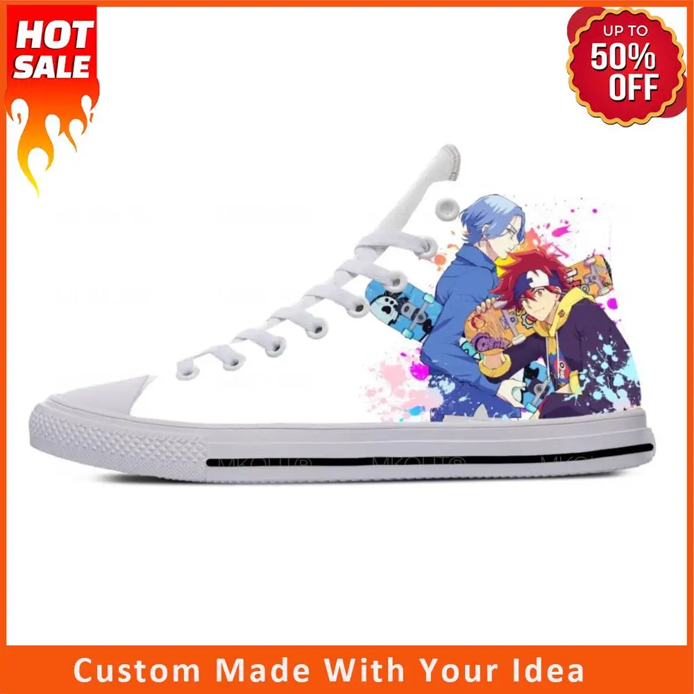 

Anime Cartoon Manga SK8 The Infinity Reki Snow Casual Cloth Shoes High Top Lightweight Breathable 3D Print Men Women Sneakers
