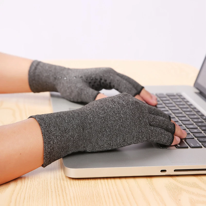 

1Pair Winter Compression Arthritis Gloves Rehabilitation Fingerless Gloves Women Men Anti Arthritis Therapy Wrist Support Gloves