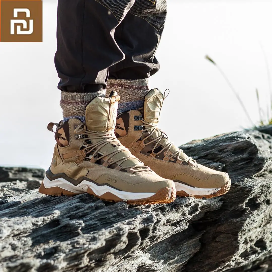 

Мужские уличные походные ботинки Youpin RAX, водонепроницаемая походная обувь, спортивная обувь из натуральной кожи, спортивные кроссовки, Нескользящие горные ботинки