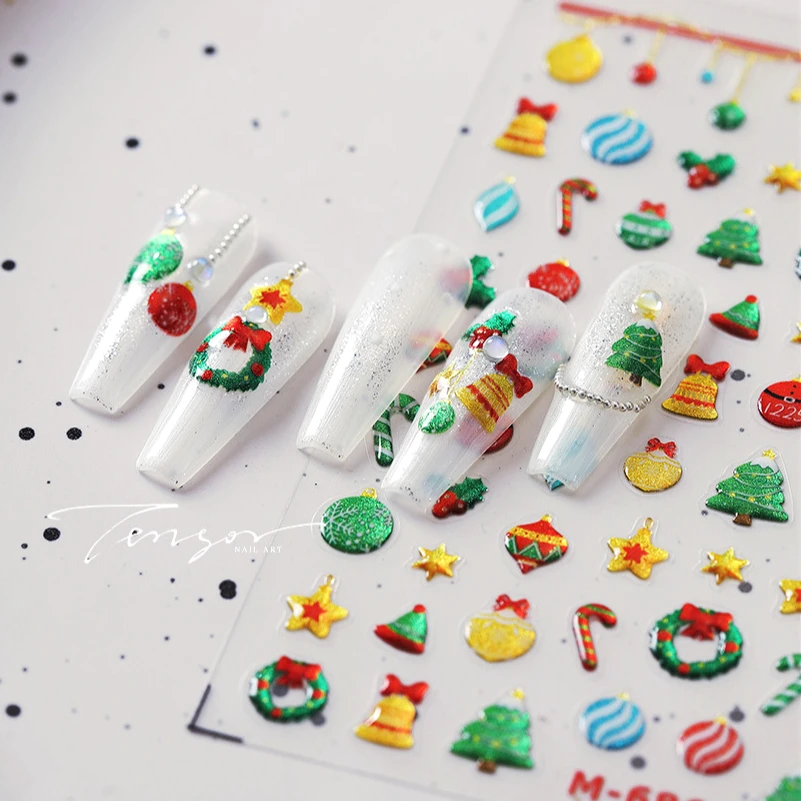 Зимние наклейки для ногтей PONYTREE