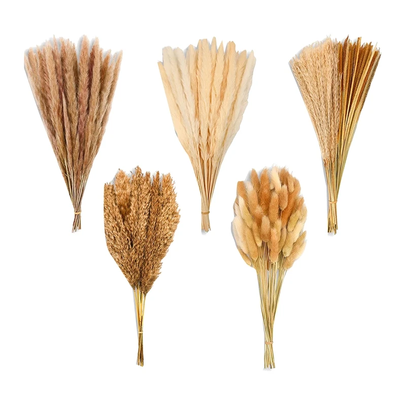

153 Pcs 17.5 Inch Dried Pampas Grass Decor Decor Natural Dried Flowers For Home