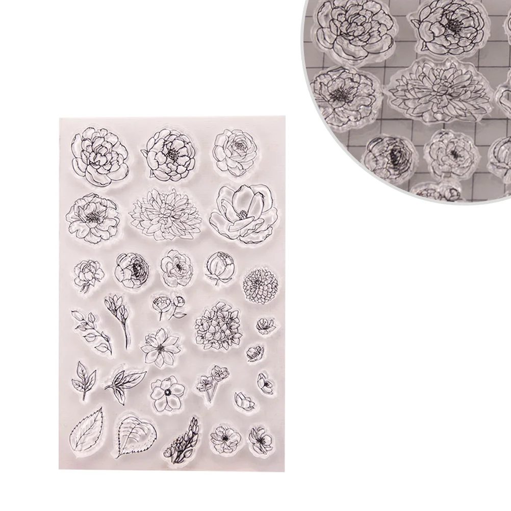 

1pc Silicone Clear Stamps Flower Leaf Series Clear Stamp Rubber Clear Stamp for Scrapbooking Making Japan Stamps
