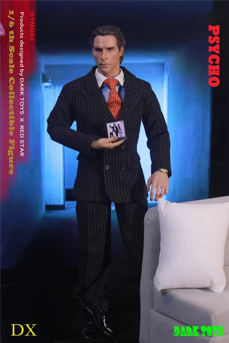 

DARK TOYS DTM003 1/6 Scale Collectible Psycho Christian Bale Full Set 12'' Male Solider Action Figure