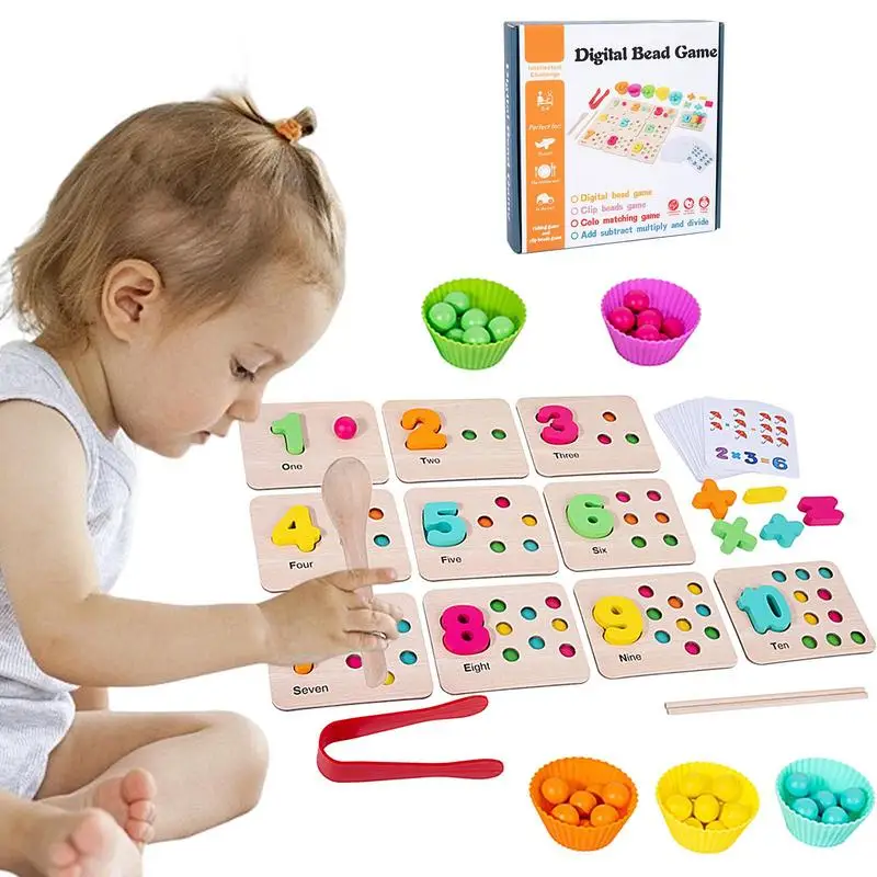 

Shape Sorter Stacking Puzzles Blocks Toys Wood Beads Numbers Counting Game Blocks Puzzles Montessori Educational Counting Toys