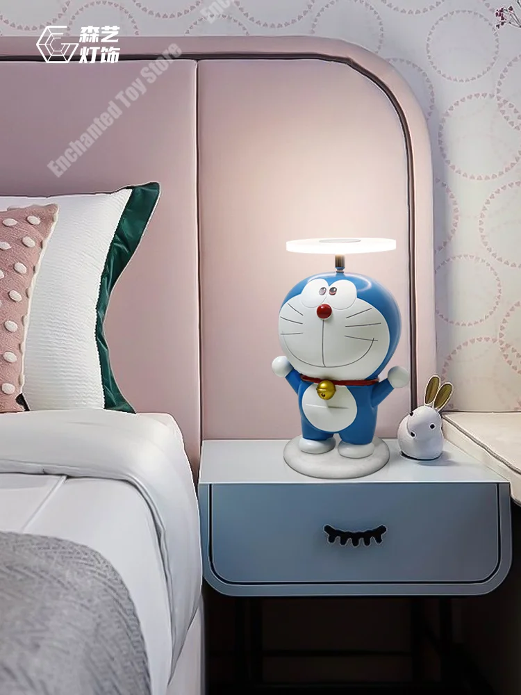 

Cartoon Doraemon Decoration Bedside Table Lamp Children's Room Ins Bedroom Dingdang Cat Cute Birthday Gift Nightlight Cool