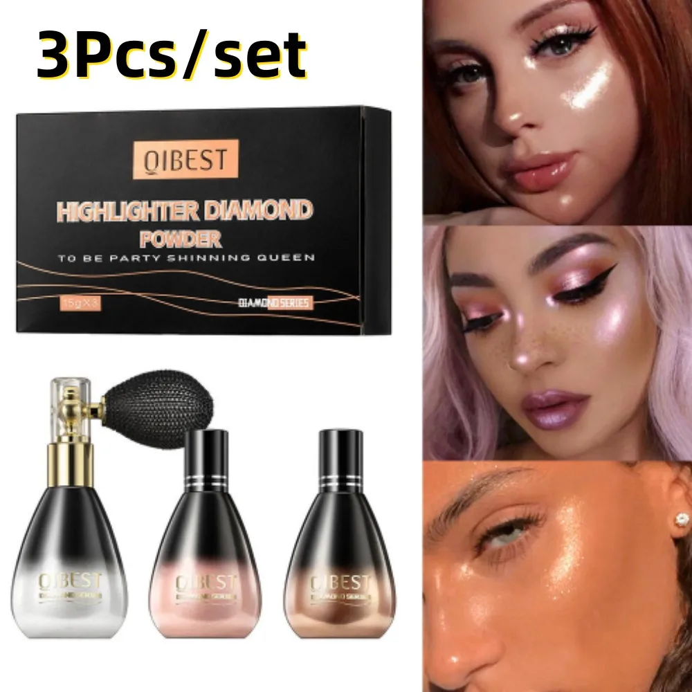 For Face Hair Diamond Flash Gloss Brightening Shining Pearl Polarized Fine Powder Women's Makeup New