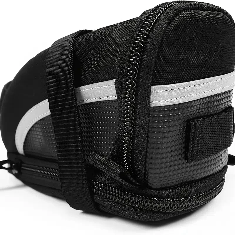 

Bicycle Strap-On Saddle Bag Large Capacity Multifunctional Adjustable Taillight Compatible Seat Bag Bicycle Accessories