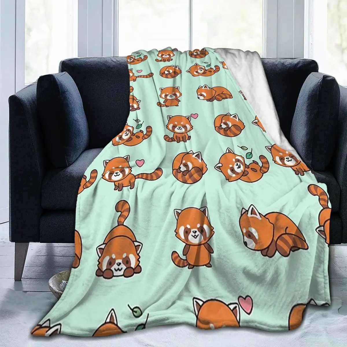 

Одеяло с рисунком Красной панды, портативное ультрамягкое покрывало для спальни, домашнего декора