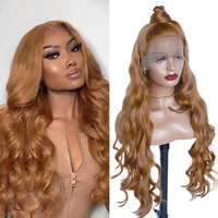 orange ginger synthetic lace wigs 13x4x1 t part lace wig pre plucked with baby hair body wave wigs for black women 28 inch