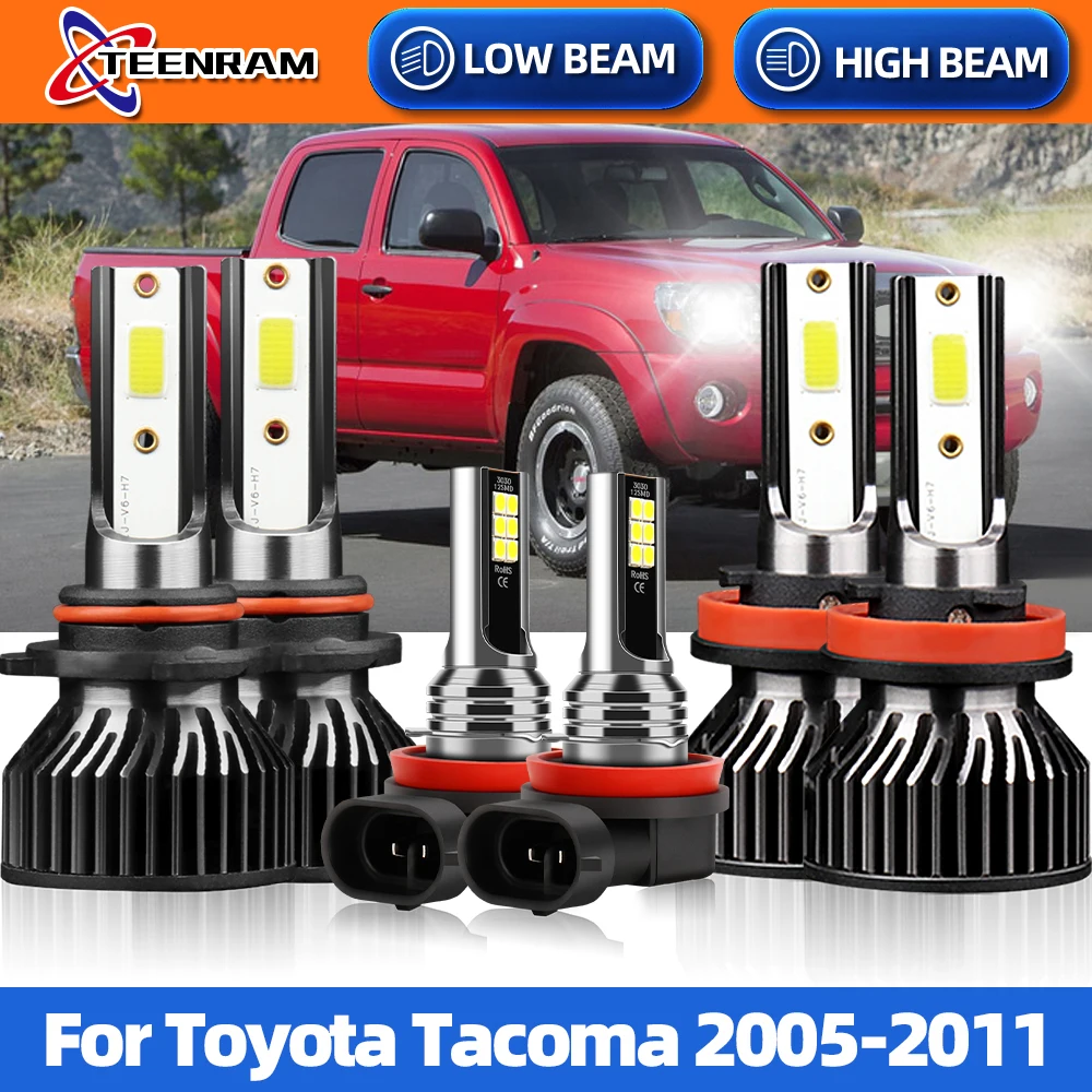 

H4 Car LED Headlight Bulbs 120W 20000LM 6000K Auto Lamp 9005 HB3 Fog Light For Toyota Tacoma 2005 2006 2007 2008 2009 2010 2011