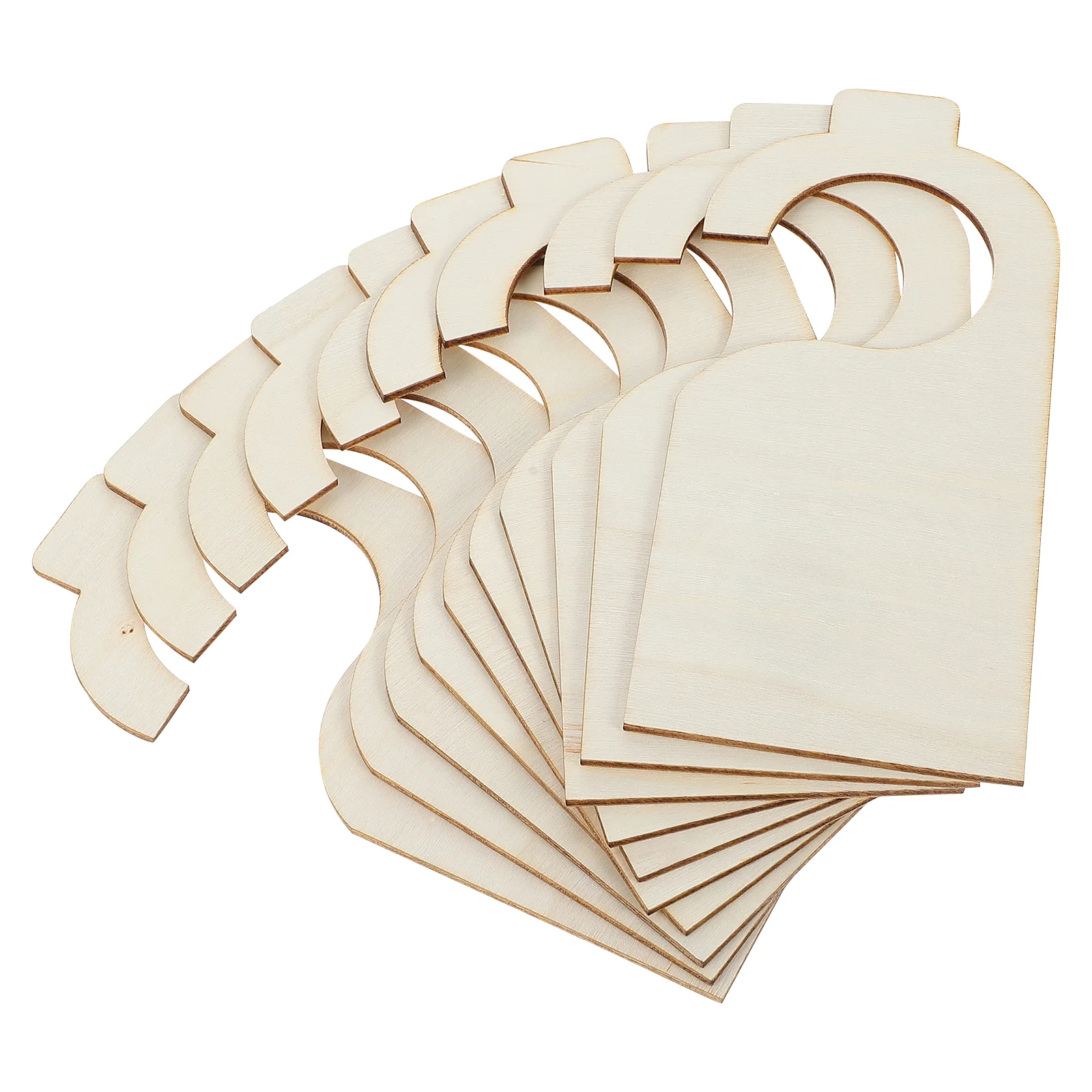 

10 Pcs Wooden Shapes Blank Wooden Door Hanging Ornaments Wood Slice Ornament Unfinished Wood Tags