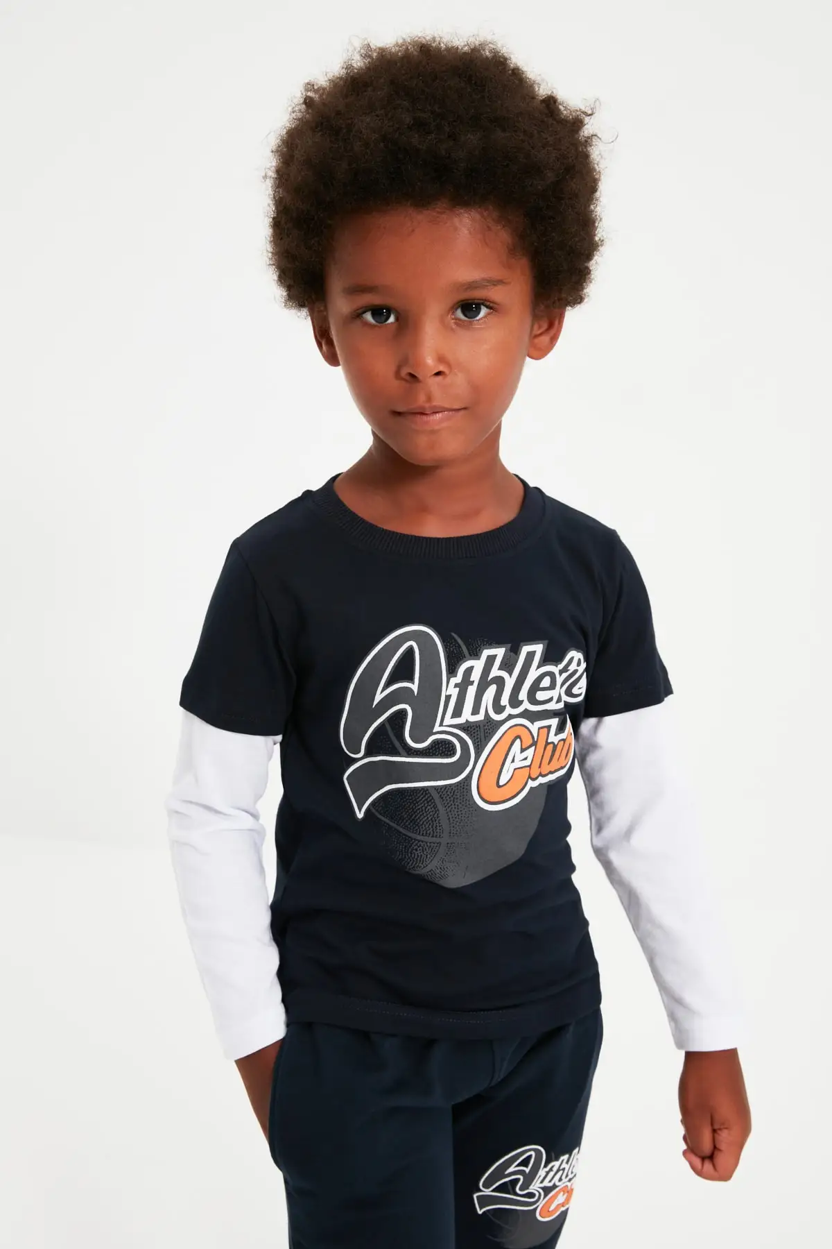 Trendyol Printed Basic Male Child Knitted Slim Tracksuit Set TKDAW22EM0082 | Спорт и развлечения