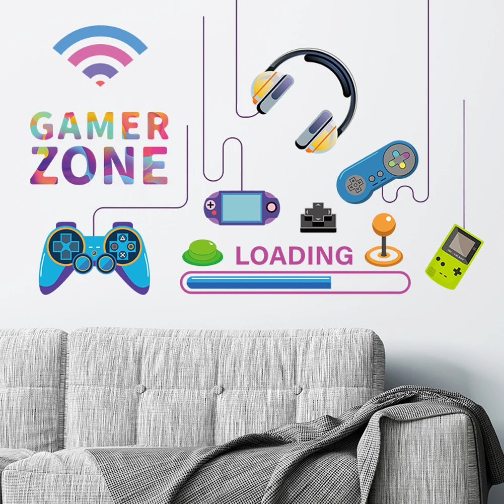 

1 piece of cartoon game handle wall sticker room layout decoration game lanyard pendant wall sticker room wall decoration