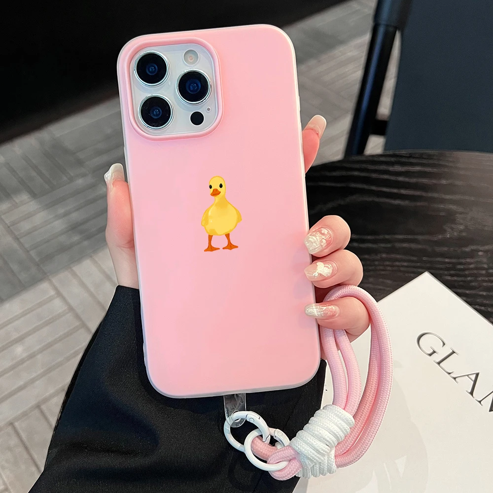 Фото Милый чехол для телефона с утенком и ремешком для Xiaomi Redmi Note 14 Pro 13 12 11 Pro 10 14C 15C 5G, мягкий силиконовый чехол №4