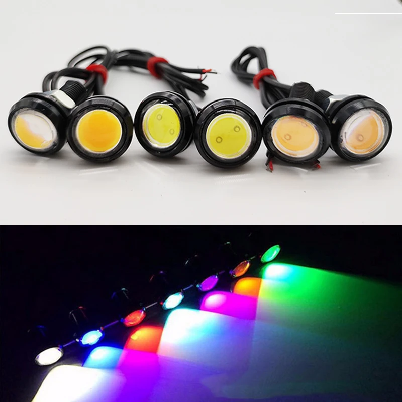 

23/18 MM Car Eagle Eye DRL Led Daytime Running Light bulb Car Fog DRL LED 12V Backup Reversing Parking Signal Automobiles Lamps