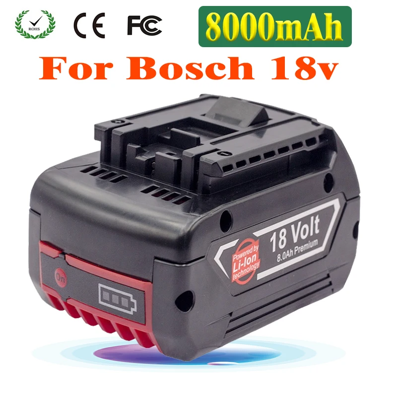 

18V Power Tool Battery 8Ah Compatible with BAT609 610 618619 Suitable for Original Bosch Advanced Battery Capacity and Long Life