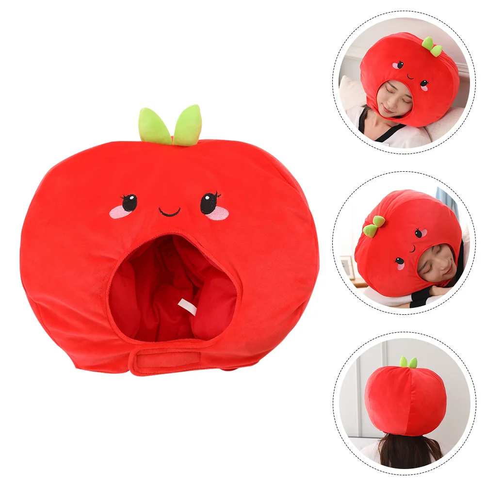 

Hat Plush Funny Cap Costume Head Headgear Headwear Appleschild Wear Fruit Cosplaycartoon Earflap Headband Shaped Kids Party