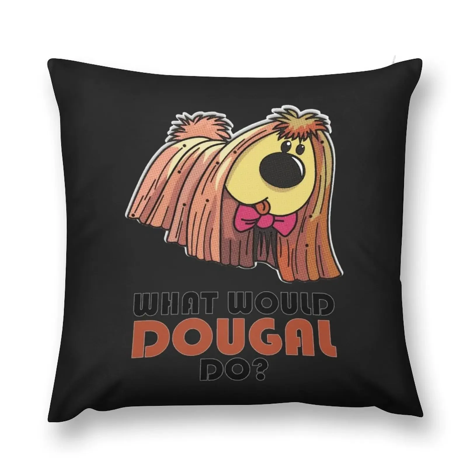 Ретро 1970-х годов Dougal Magic Roundabout Logo Design Классическая футболка Подушка для девочек в