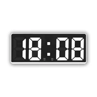 acrylic digital alarm clock voice control table clock snooze night mode 1224h electronic led clocks home office accessories