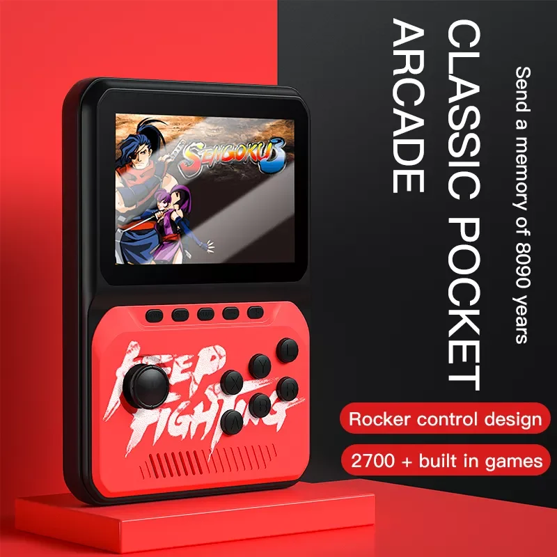 

Ewwke NX-35 Retro Portable Mini Handheld joystick Console 16-Bit 8GB 3.5 Inch LCD Kids Video Game Player Built-in 2700 Games