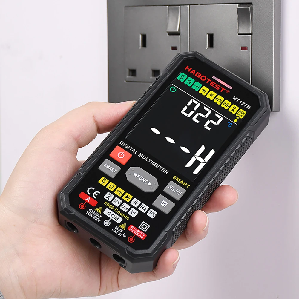 Цифровой мультиметр HT127B высокоточный мини-ампервольтметр умный Электрический