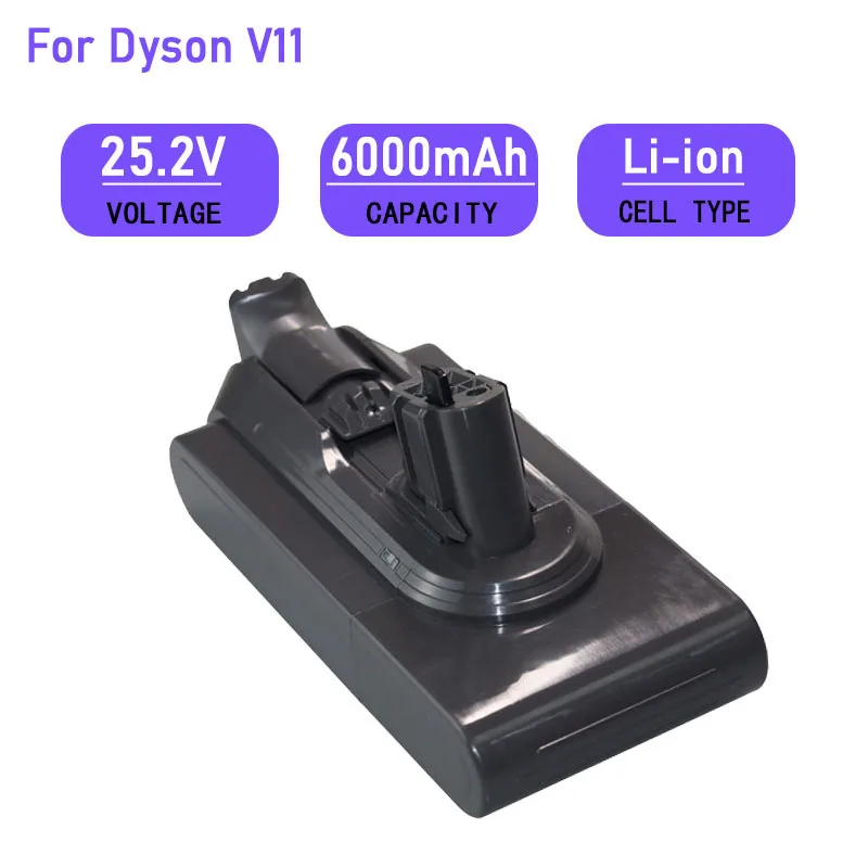 

Литиевая аккумуляторная батарея 25,2 в 6000 мАч/8000 мАч для пылесосов Dyson V11
