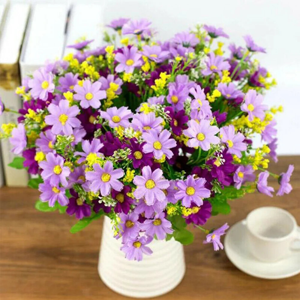 Искусственный цветочный букет пластиковые искусственные растения трава сад