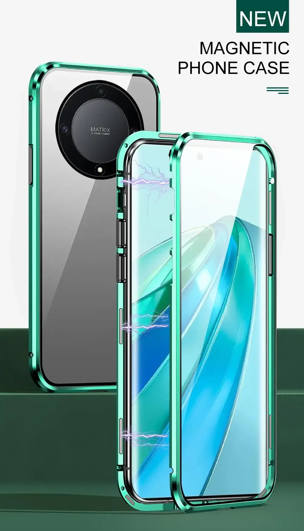 Магнитный двухсторонний стеклянный флип-чехол для Honor Magic 6 5 Lite 360 Magic5lite чехлы с