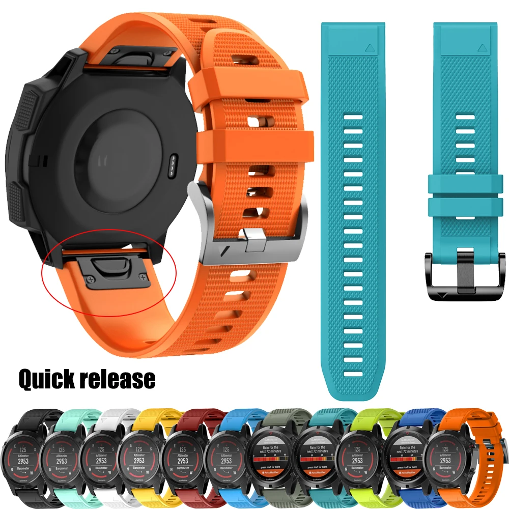 

Sport wrist Strap For Garmin Fenix 5 5X Plus/6/6X Pro/Approach S62/EPIX Gen 2/Instinct 2 Smart Watch Silicone Wrist Accessories
