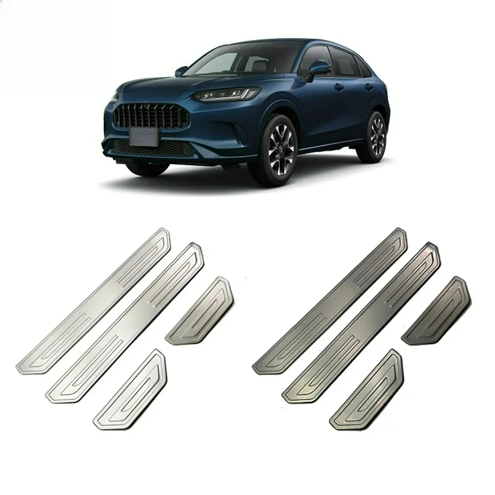 Фото Накладки на пороги из нержавеющей стали для Honda ZRV ZR-V HR-V HRV 2022+ (передние и задние, внешние) №1