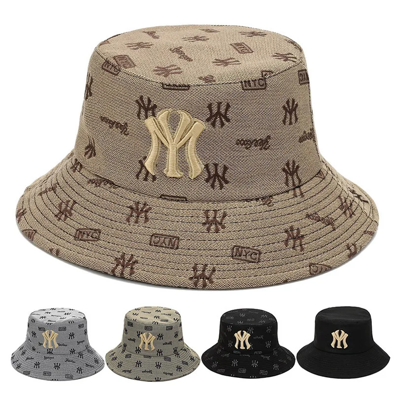 

Men Women Bucket Hat High Quality Brand Summer Outdoor Fashion Sun Visor Cap Letter Panama Fisherman Hat For Male Female Gorros