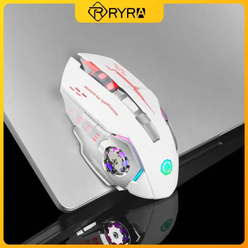 

RYRA Gaming Mouse Rechargeable Mute Wireless Office Mouse 2.4G USB 3600DPI Optical Ergonomic Mouse Is For PC Laptop Gamers
