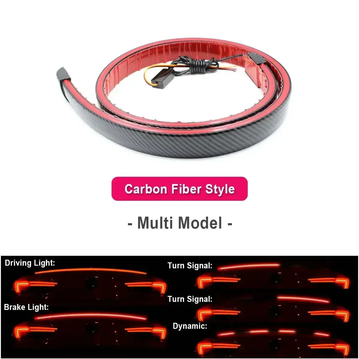 Динамический светодиодный спойлер универсальный задний багажника крыло