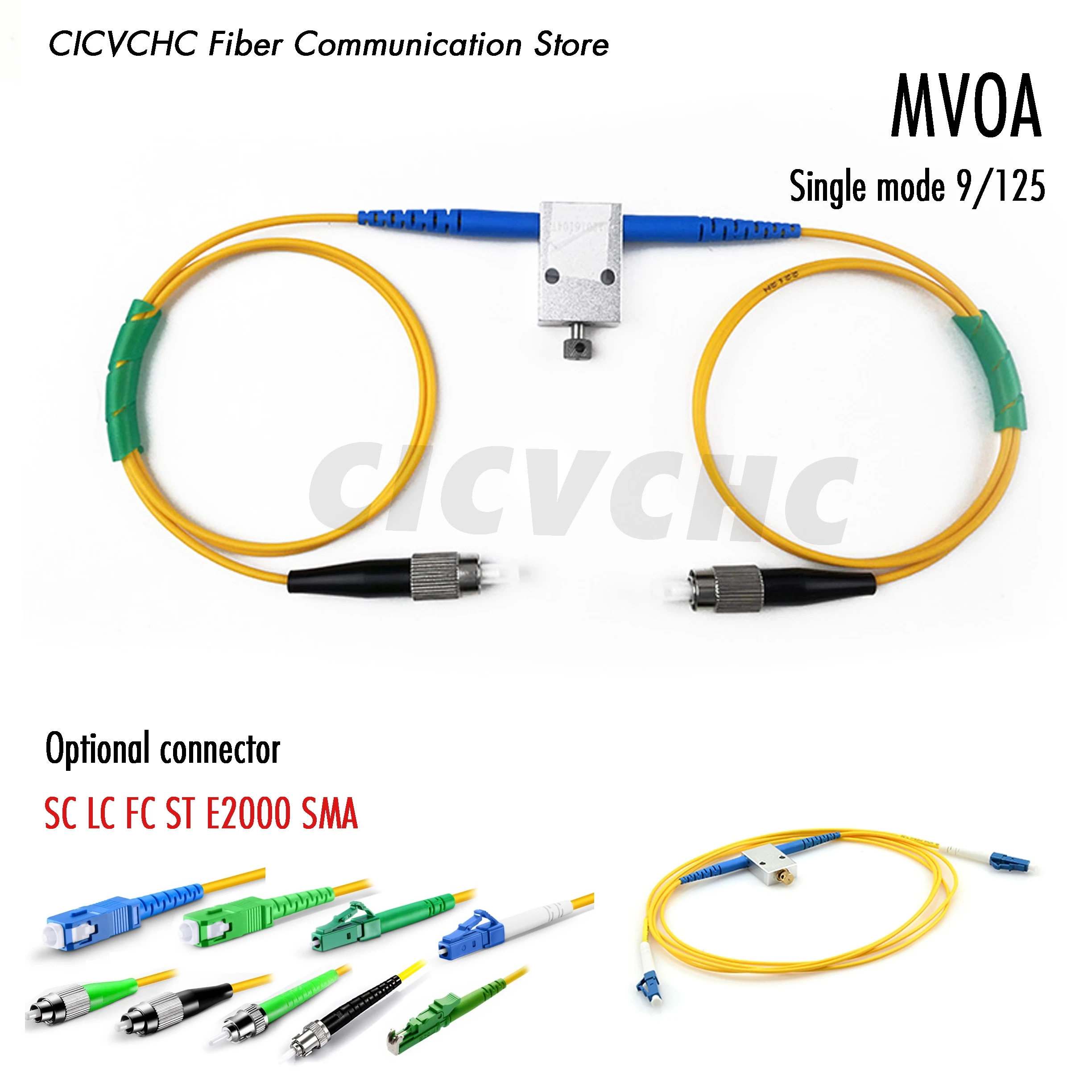 MVOA Fiber Optic VOA In-Line Attenuator-MVOA, SM, 0~60dB, 2.0mm tube, FC, SC, LC,ST, SMA