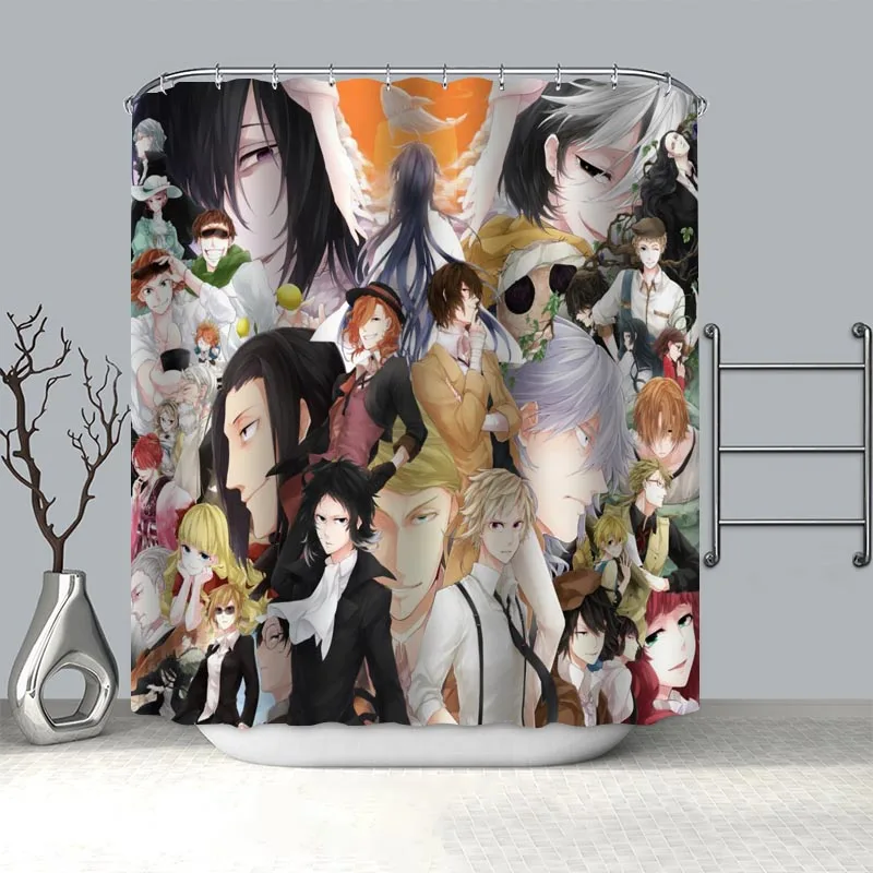 

Nice Bungou Stray Dogs Anime Shower Curtains For Bathroom Curtain Decor 180x180cm Waterproof Mildew Proof Fabric Shower Curtain