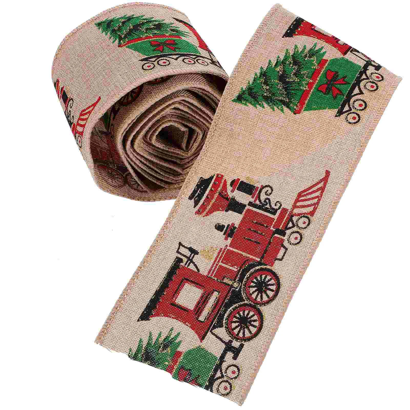 

1 Roll of Christmas Ribbon Cartoon Pattern Packaging Ribbon Decorative Ribbon