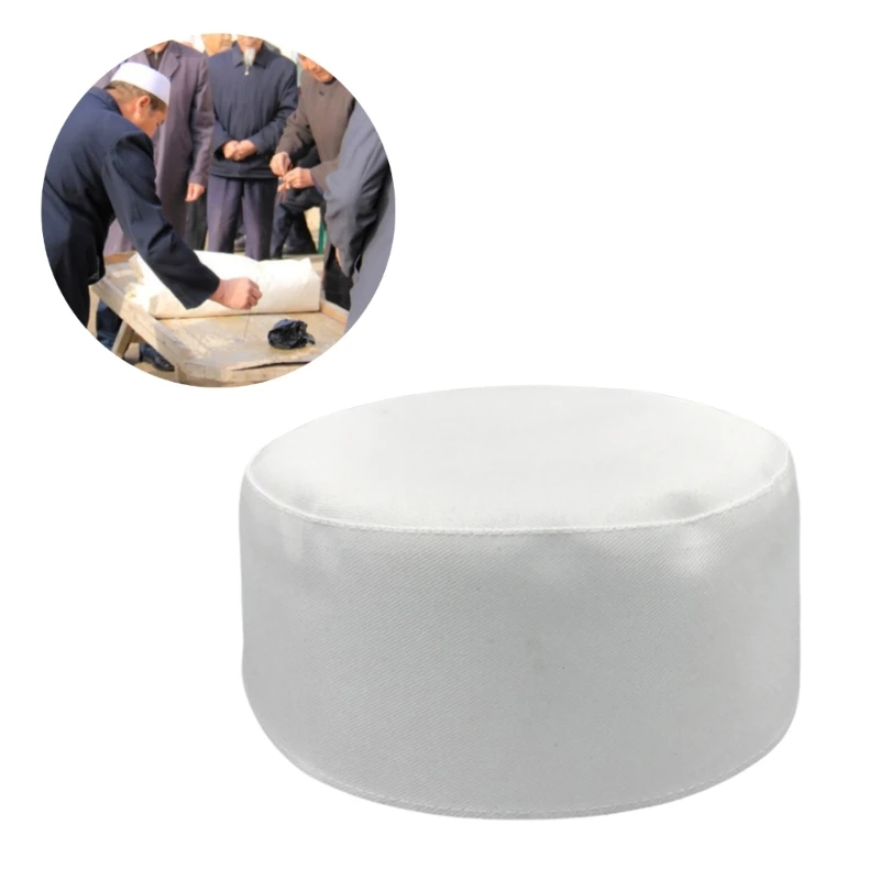 652F исламские мусульмане Cototn Kufi Молитвенная шляпа Taqiyah Takke Кепки с черепом Мужские