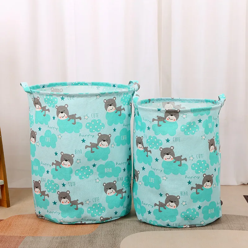New Print Laundry Basket Portable Foldable Home Laundry Storage Bag