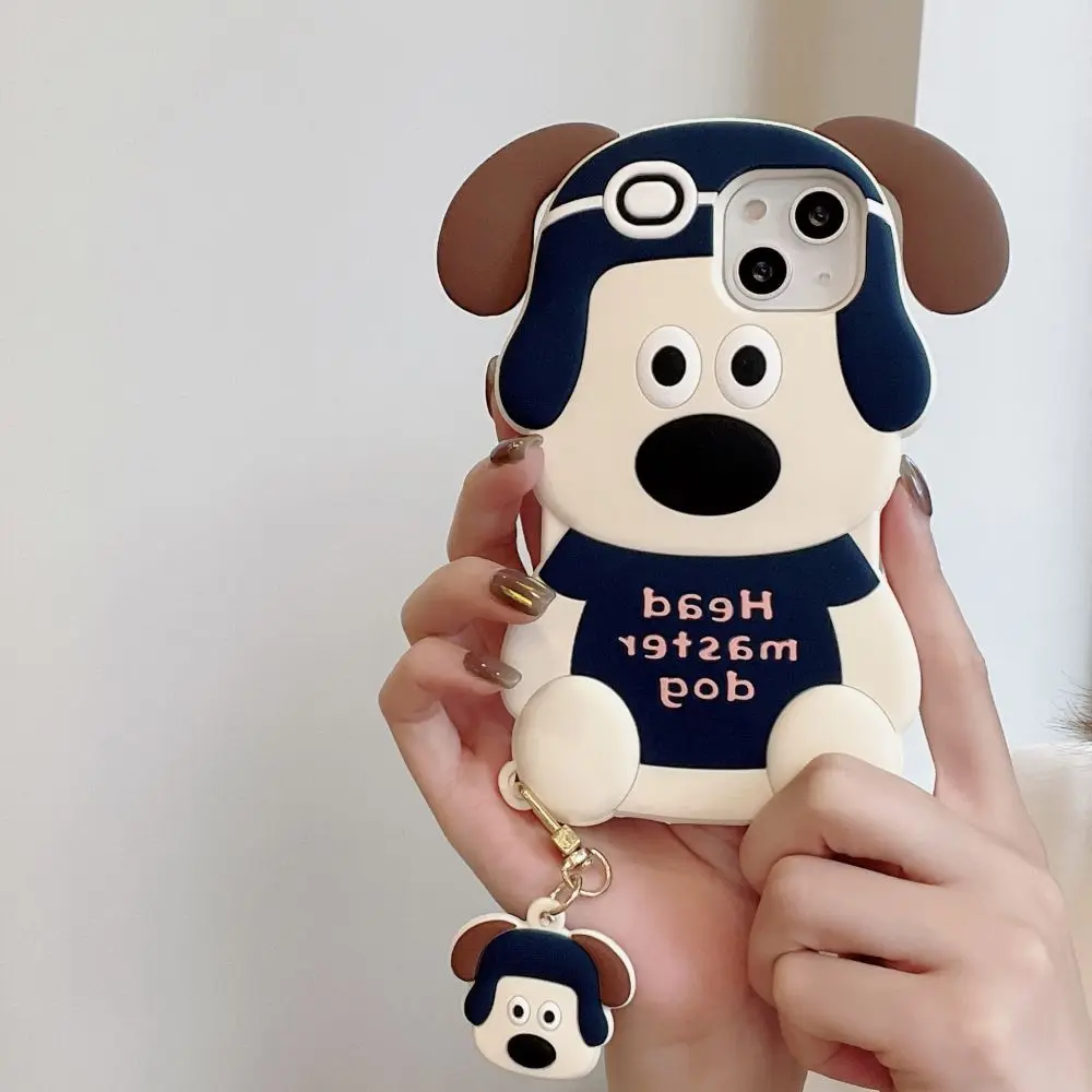 

Cartoon Big Ear Dog Silicone Phone Case For Iphone 13 12 11 ProMax Pro