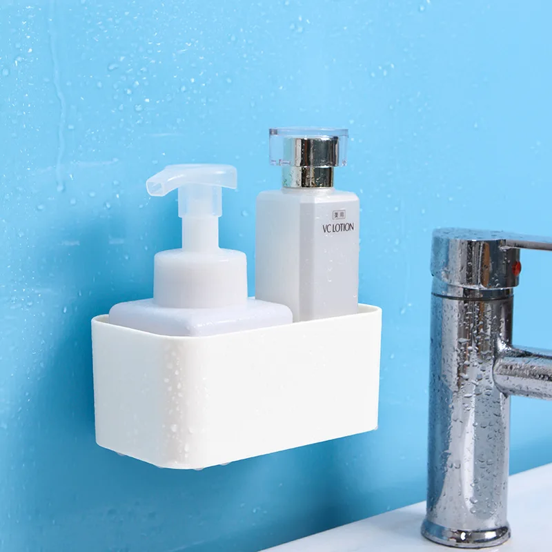 

Wall Mounted Organizer Punch Free Remote Control Holder Fixed On Wall Cosmetic Box Stand Rack Adhesive Hanger Storage Case