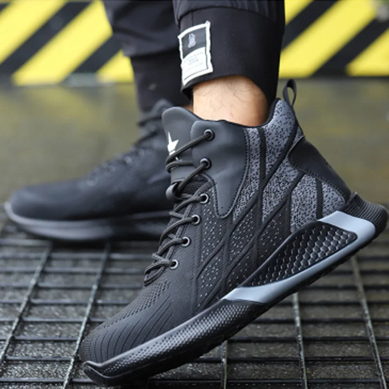 

Breathable Steel Toe Safety Shoes for Men Work Safety Boots Puncture Proof Sport Work Sneakers Male Construction Security Boots