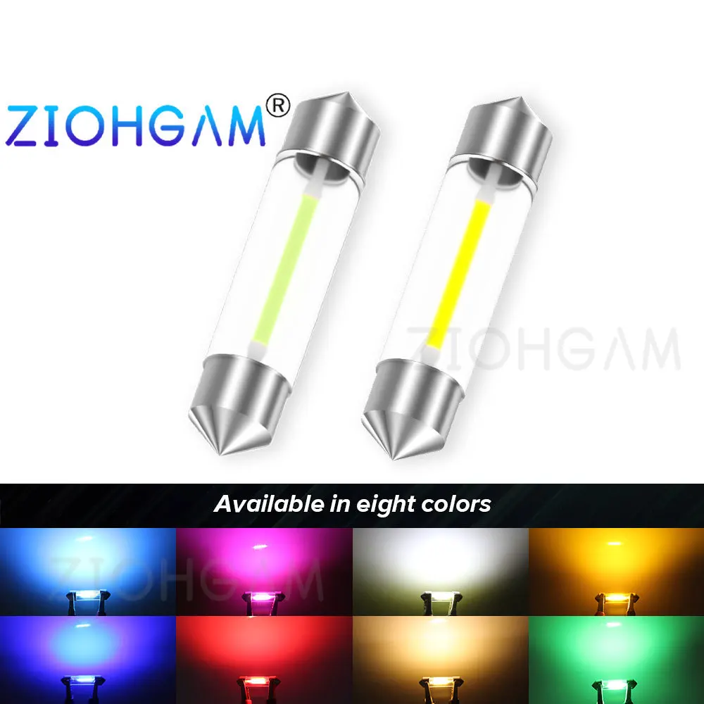 

ZIOHGAM 2PCS C5W Led C10W Лампа 31MM Festoon 36MM 39MM 28MM 41MM 31MM Сигнальная лампа Автомобильный свет Теплый Белый Красный Синий Розовый 6V 12V 24V